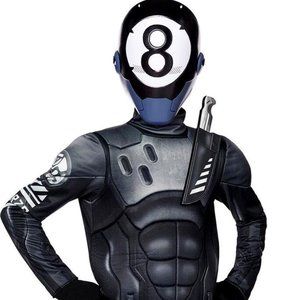 Boys FORNITE 8-BALL SKIN COSTUME WITH ACCESSORIES HALLOWEEN COSTUME YOUTH MED